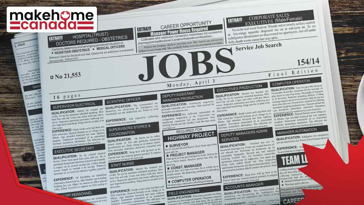 Canadian employment growth in service sectors